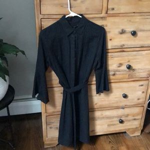 Banana republic- black bottom down tie dress